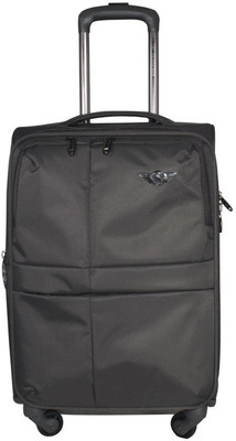 

Texas USA Exclusive Range of Imported Soft Luggage Trolley 24 inch Medium Size Check in Baggage Expandable Cabin Luggage -  inch(Grey