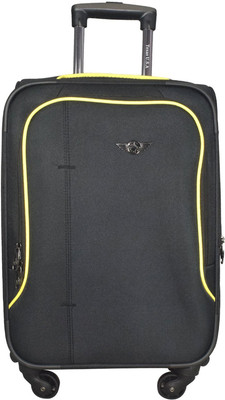 

Texas USA Exclusive Range of Imported Soft Luggage Trolley 20 inch Cabin Size Expandable Cabin Luggage -  inch(Black