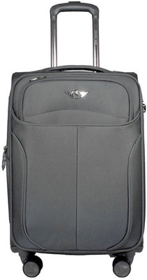 

Texas USA Exclusive Range of Imported Soft Luggage Trolley 24 inch Medium Size Check in Baggage Expandable Cabin Luggage -  inch(Grey