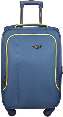 

Texas USA Exclusive Range of Imported Soft Luggage Trolley 24 inch Medium Size Check in Baggage Expandable Cabin Luggage -  inch(Blue