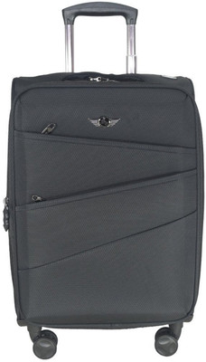

Texas USA Exclusive Range of Imported Soft Luggage Trolley Set of 3 20 inch Cabin 24 and 28 inch Check in Bagagge Expandable Cabin Luggage -  inch(Black