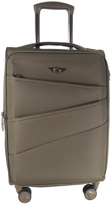 

Texas USA Exclusive Range of Imported Soft Luggage Trolley 20 inch Cabin Size Expandable Cabin Luggage -  inch(Brown