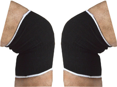 

Faynci One Pair Of Elastic Knee Support Gaurd Pain Relief for Gym and Physical Activities (, Black) Knee Support(Black