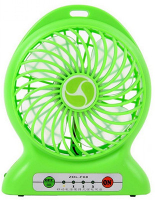 

Shopeleven Powerpak 4-Inch Rechargeable Battery USB Mini Fan (Color May Vary) 1 USB Fan(Green)