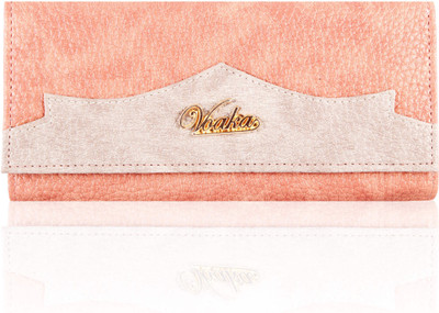 

Voaka Women Casual Pink Artificial Leather Wallet(2 Card Slots), Peach