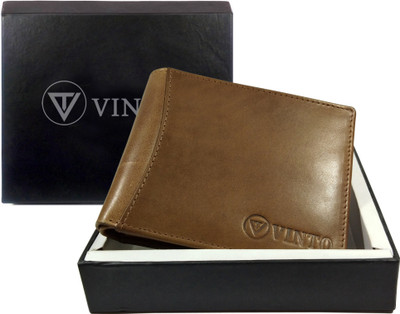 

Vinto Boys Tan Genuine Leather Wallet(6 Card Slots)