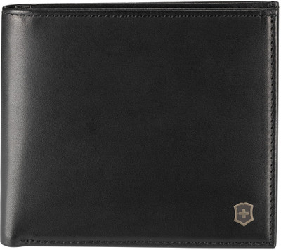 

Victorinox Men Black Genuine Leather Wallet(5 Card Slots), Black leather