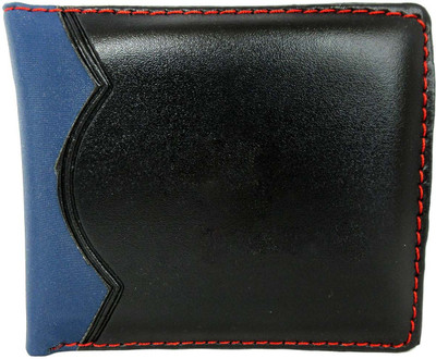 

Apki Needs Boys Multicolor Artificial Leather, Canvas Wallet(4 Card Slots), Blue