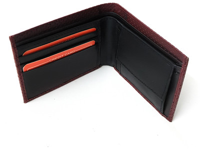 

11e Men Brown Artificial Leather Wallet(3 Card Slots)