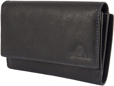

MASSIF99 Girls Black Genuine Leather Wrist Wallet(8 Card Slots)