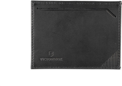 Victorinox Men Black Genuine Leather Money Clip, Black leather