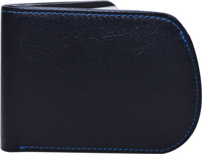 

Cut The Chase Men Black Genuine Leather Wallet(5 Card Slots), Black leather