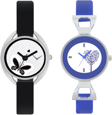 

CLOUDWOOD VT01_29 Set Of 2 Combo PU Material Fast Selling Women Watch Watch - For Girls