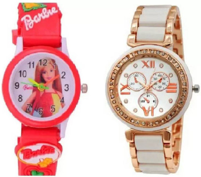 

Faas New Bracelet Style Women Red Analogue White Dial Women& Girls FW-0137 Watch - For Women