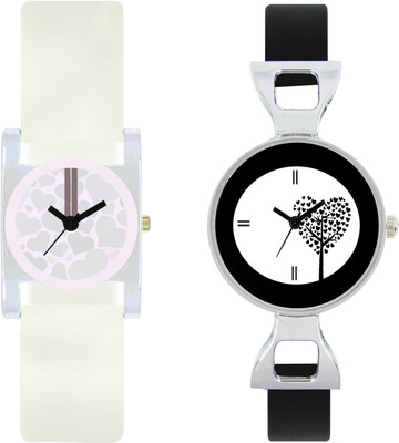 

CLOUDWOOD VT10_27 Set Of 2 Combo PU Material Fast Selling Women Watch Watch - For Girls
