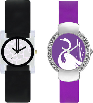 

stallion7 CMB_161 Designer Stylish Shape Bracelet Combo Womens Wrist Watch - For Girls