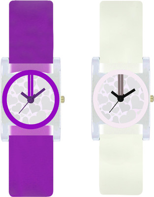 

stallion7 CMB_174 Designer Stylish Shape Bracelet Combo Womens Wrist Watch - For Girls