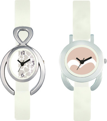 

CLOUDWOOD VLT15_20 Set Of 2 Combo PU Material Fast Selling Women Watch Watch - For Girls