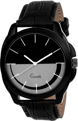 

Miss Perfect Leather Black Gray Dial watch for men Watch - For Men