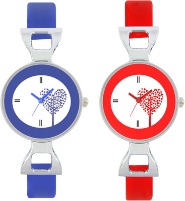 

CLOUDWOOD VLT29_31 Set Of 2 Combo PU Material Fast Selling Women Watch Watch - For Girls