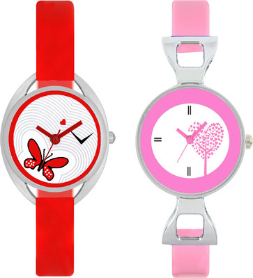 

CLOUDWOOD VT04_30 Set Of 2 Combo PU Material Fast Selling Women Watch Watch - For Girls
