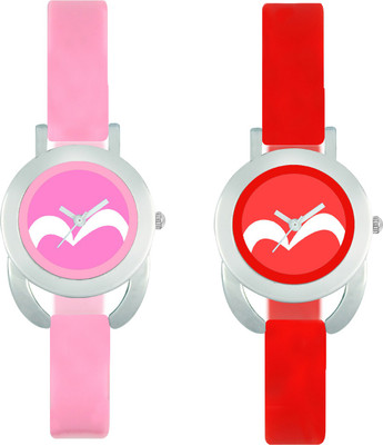 

CLOUDWOOD VLT18_19 Set Of 2 Combo PU Material Fast Selling Women Watch Watch - For Girls