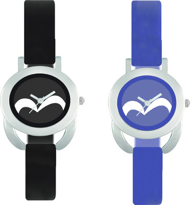 

CLOUDWOOD VLT16_17 Set Of 2 Combo PU Material Fast Selling Women Watch Watch - For Girls