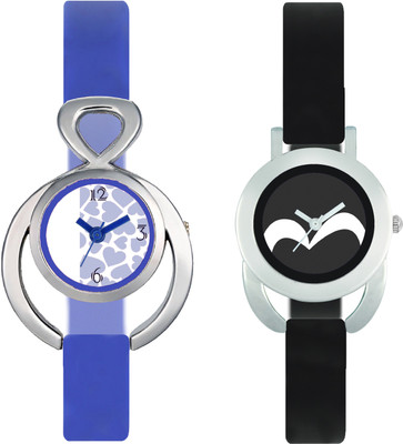CLOUDWOOD VT12_16 Set Of 2 Combo PU Material Fast Selling Women Watch Watch - For Girls