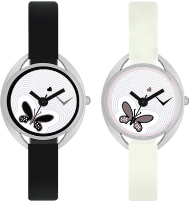 

CLOUDWOOD VT01_05 Set Of 2 Combo PU Material Fast Selling Women Watch Watch - For Girls