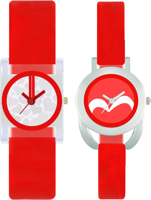 

CLOUDWOOD VT09_19 Set Of 2 Combo PU Material Fast Selling Women Watch Watch - For Girls