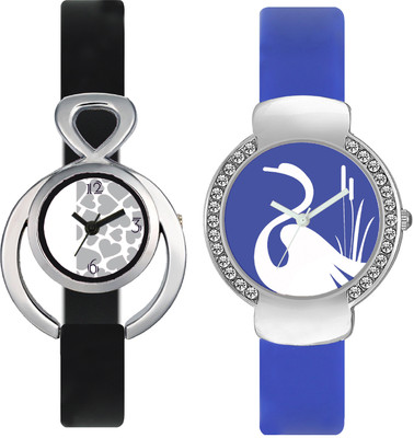

CLOUDWOOD VT11_23 Set Of 2 Combo PU Material Fast Selling Women Watch Watch - For Girls