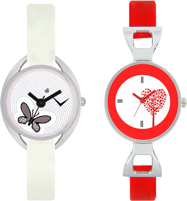 

CLOUDWOOD VT05_31 Set Of 2 Combo PU Material Fast Selling Women Watch Watch - For Girls