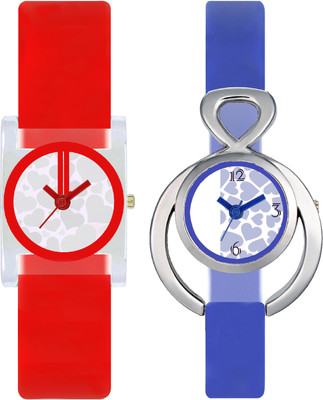 

CLOUDWOOD VT09_12 Set Of 2 Combo PU Material Fast Selling Women Watch Watch - For Girls