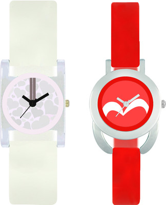

CLOUDWOOD VT10_19 Set Of 2 Combo PU Material Fast Selling Women Watch Watch - For Girls