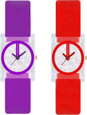 

stallion7 CMB_173 Designer Stylish Shape Bracelet Combo Womens Wrist Watch - For Girls