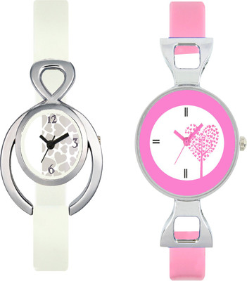 

CLOUDWOOD VLT15_30 Set Of 2 Combo PU Material Fast Selling Women Watch Watch - For Girls