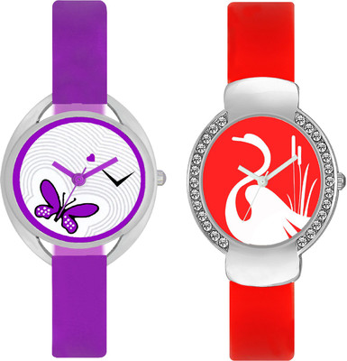 

stallion7 CMB_54 Designer Stylish Shape Bracelet Combo Womens Wrist Watch - For Girls