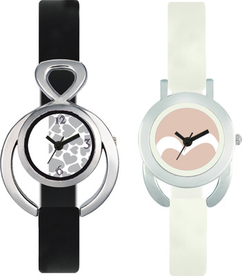 

CLOUDWOOD VT11_20 Set Of 2 Combo PU Material Fast Selling Women Watch Watch - For Girls