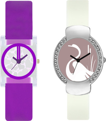 

stallion7 CMB_190 Designer Stylish Shape Bracelet Combo Womens Wrist Watch - For Girls