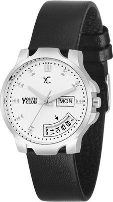 

Youth Club LDD-009WHT New Black And White good look day Date Watch - For Girls
