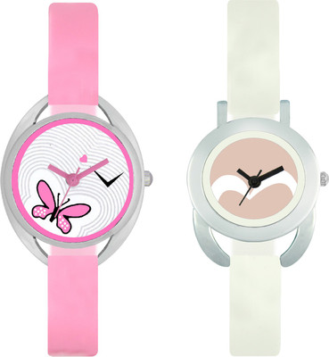 

CLOUDWOOD VT03_20 Set Of 2 Combo PU Material Fast Selling Women Watch Watch - For Girls