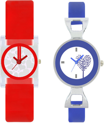 

CLOUDWOOD VT09_29 Set Of 2 Combo PU Material Fast Selling Women Watch Watch - For Girls