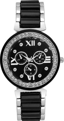 

Miss Perfect Black PEARL-WHT DAZZEL CHRONOGRAPH PATTERN Watch - For Women Watch - For Men & Women
