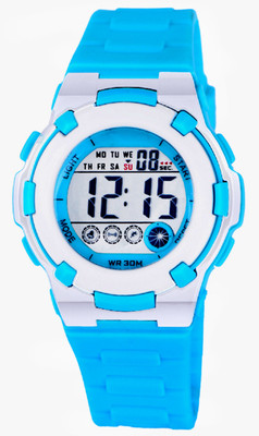 

TIME UP KMR85751135-Aqua Blue Retro Dial Attractive Design Alarm Multifuctions Watch - For Boys & Girls