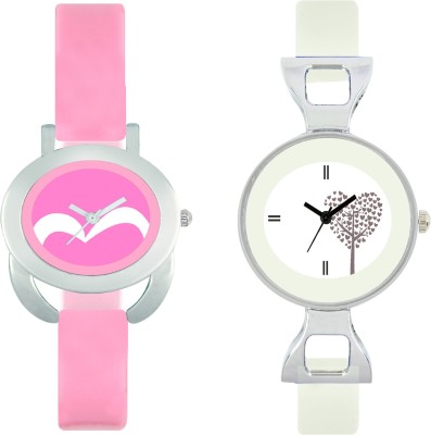 

CLOUDWOOD VLT18_32 Set Of 2 Combo PU Material Fast Selling Women Watch Watch - For Girls