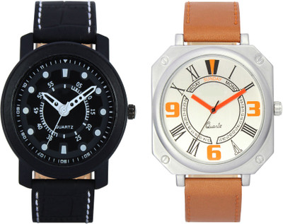 

CLOUDWOOD VL15_45 Combo of 2 Designer Analog Combo Watch - For Men