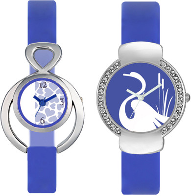 

CLOUDWOOD VT12_23 Set Of 2 Combo PU Material Fast Selling Women Watch Watch - For Girls