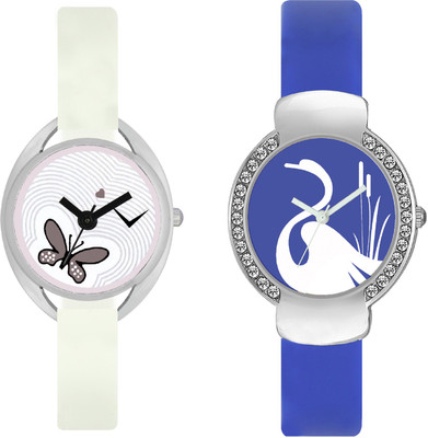 

CLOUDWOOD VT05_23 Set Of 2 Combo PU Material Fast Selling Women Watch Watch - For Girls