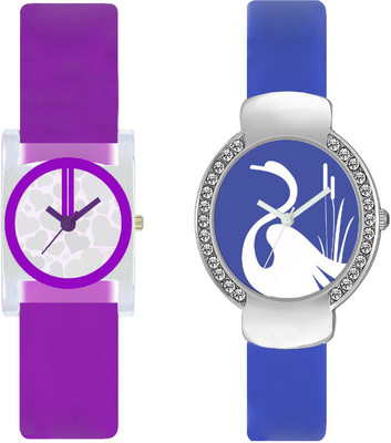 

stallion7 CMB_187 Designer Stylish Shape Bracelet Combo Womens Wrist Watch - For Girls