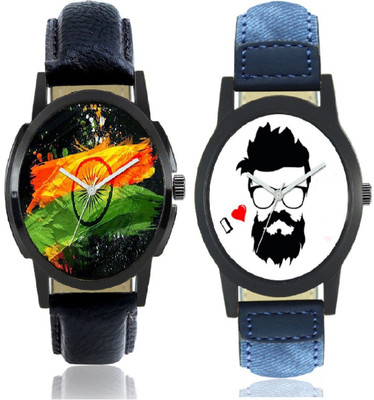

Miss Perfect Leather Tree Color Dial and Demin dial Combo ( pack 2) for boys Watch - For Boys